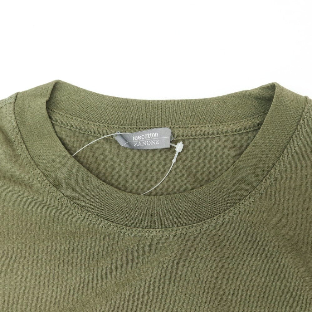 【新品】ザノーネ ZANONE アイスコットン クルーネック 長袖Ｔシャツ オリーブグリーン【 48 】【 状態ランクN 】【 メンズ 】