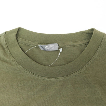 【新品】ザノーネ ZANONE アイスコットン クルーネック 長袖Ｔシャツ オリーブグリーン【 48 】【 状態ランクN 】【 メンズ 】