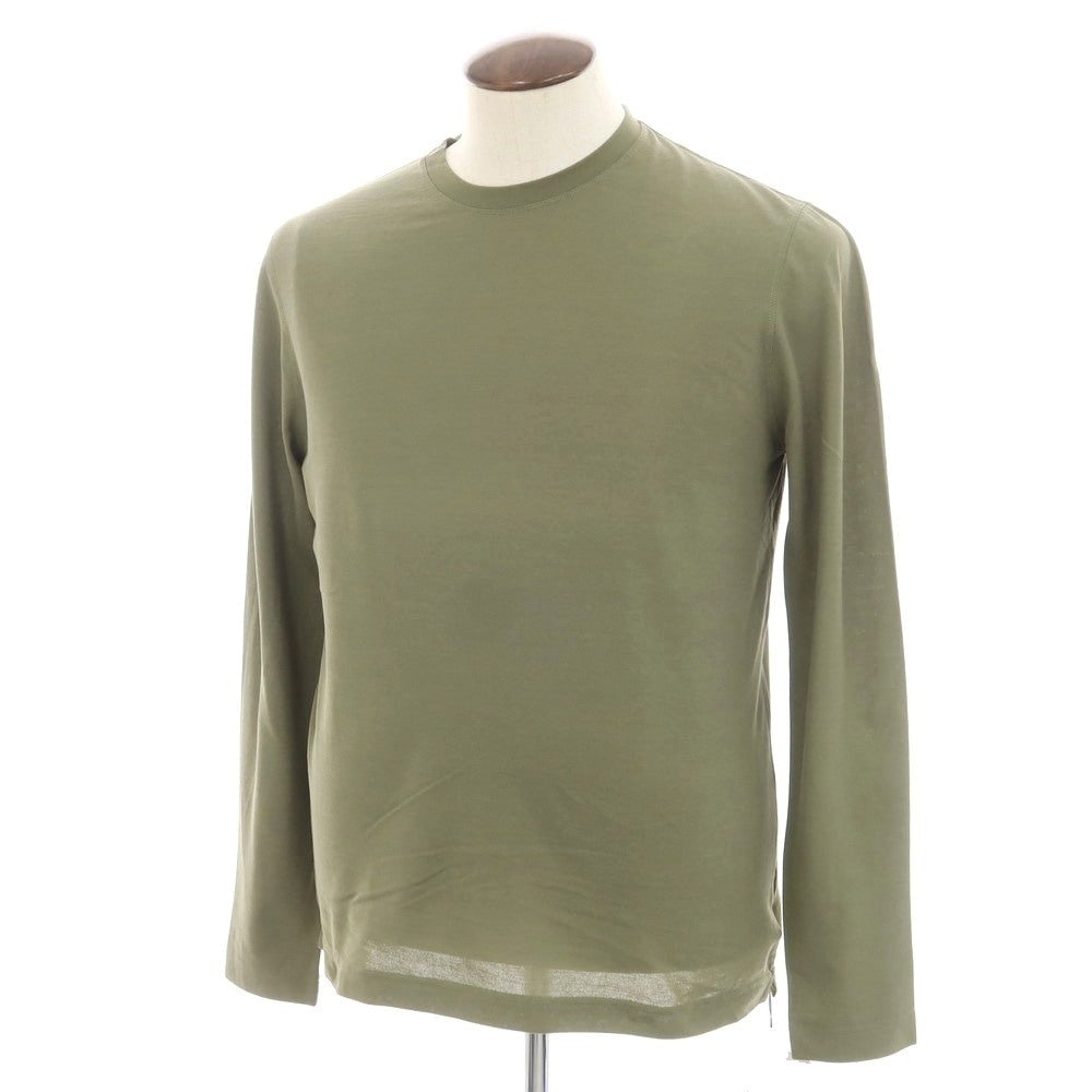 【新品】ザノーネ ZANONE アイスコットン クルーネック 長袖Ｔシャツ オリーブグリーン【 50 】【 状態ランクN 】【 メンズ 】