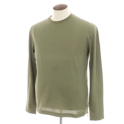 【新品】ザノーネ ZANONE アイスコットン クルーネック 長袖Ｔシャツ オリーブグリーン【 50 】【 状態ランクN 】【 メンズ 】