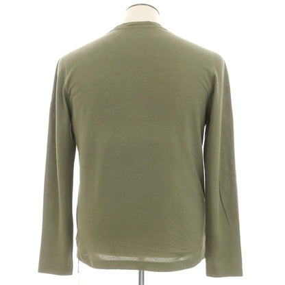 【新品】ザノーネ ZANONE アイスコットン クルーネック 長袖Ｔシャツ オリーブグリーン【 50 】【 状態ランクN 】【 メンズ 】