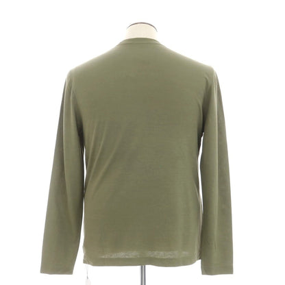 【新品】ザノーネ ZANONE アイスコットン クルーネック 長袖Ｔシャツ オリーブグリーン【 52 】【 状態ランクN 】【 メンズ 】