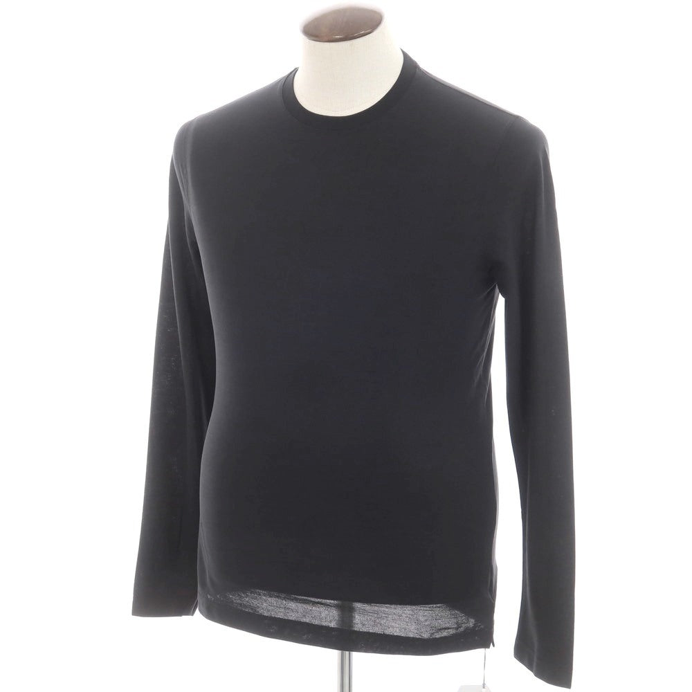 【新品】ザノーネ ZANONE アイスコットン クルーネック 長袖Ｔシャツ ブラック【 48 】【 状態ランクN 】【 メンズ 】