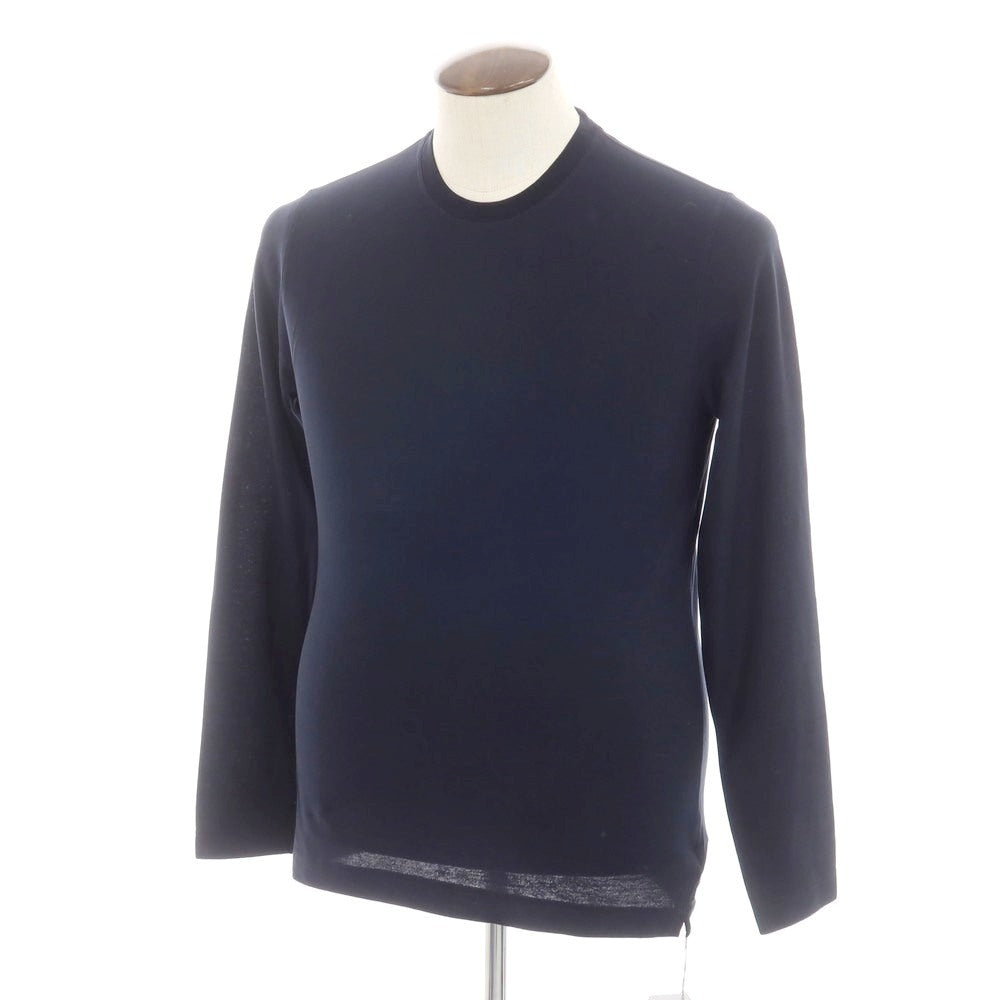 【新品】ザノーネ ZANONE アイスコットン クルーネック 長袖Ｔシャツ ネイビー【 48 】【 状態ランクN 】【 メンズ 】