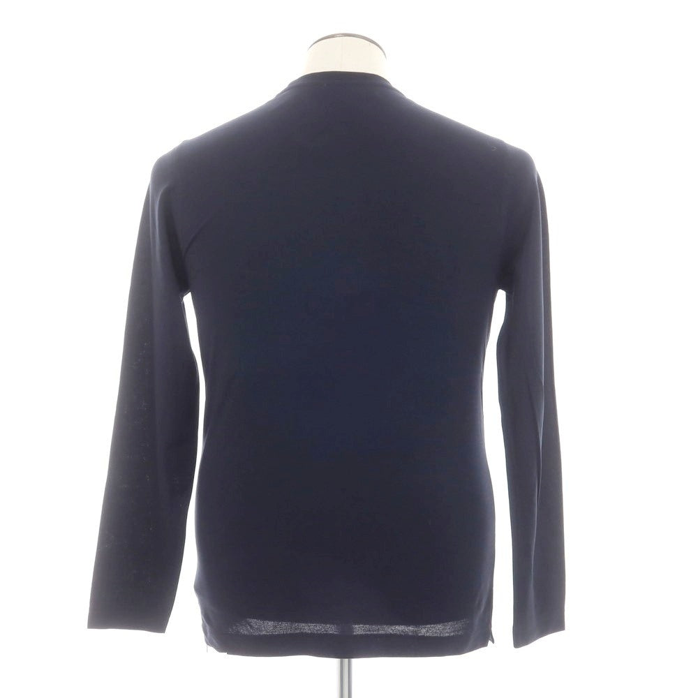 【新品】ザノーネ ZANONE アイスコットン クルーネック 長袖Ｔシャツ ネイビー【 48 】【 状態ランクN 】【 メンズ 】