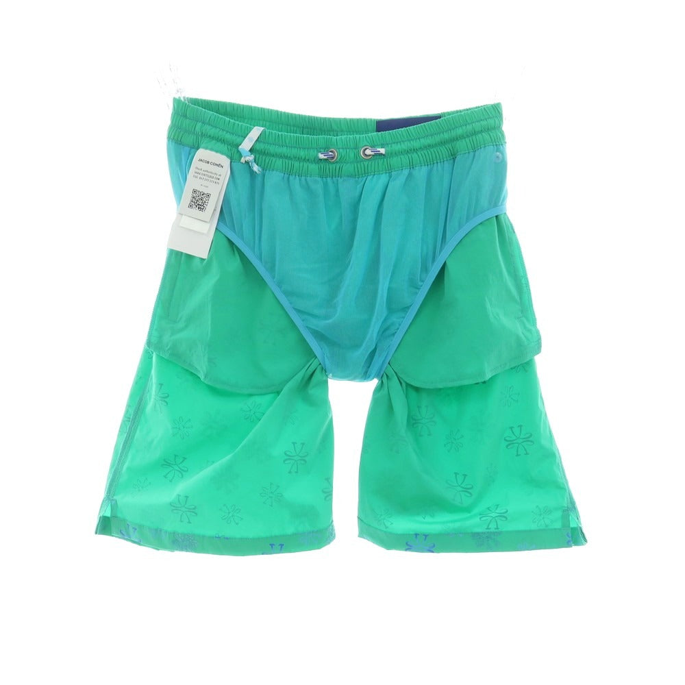【新品】ヤコブコーエン JACOB COHEN スイムウェア 水着 ショートパンツ グリーンxブルー【サイズS】【 状態ランクN 】【 メンズ 】[EPD]