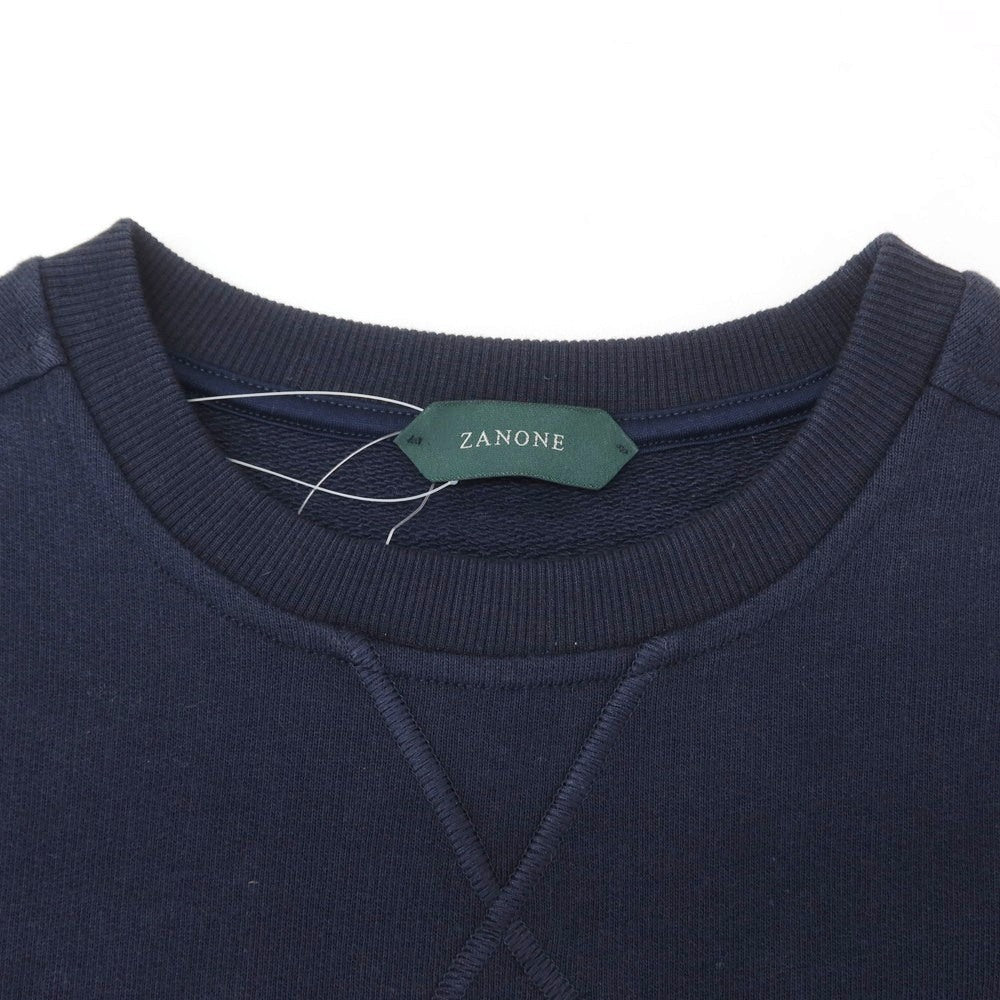 【新品】ザノーネ ZANONE コットン クルーネック スウェット ネイビー【 S 】【 状態ランクN 】【 メンズ 】