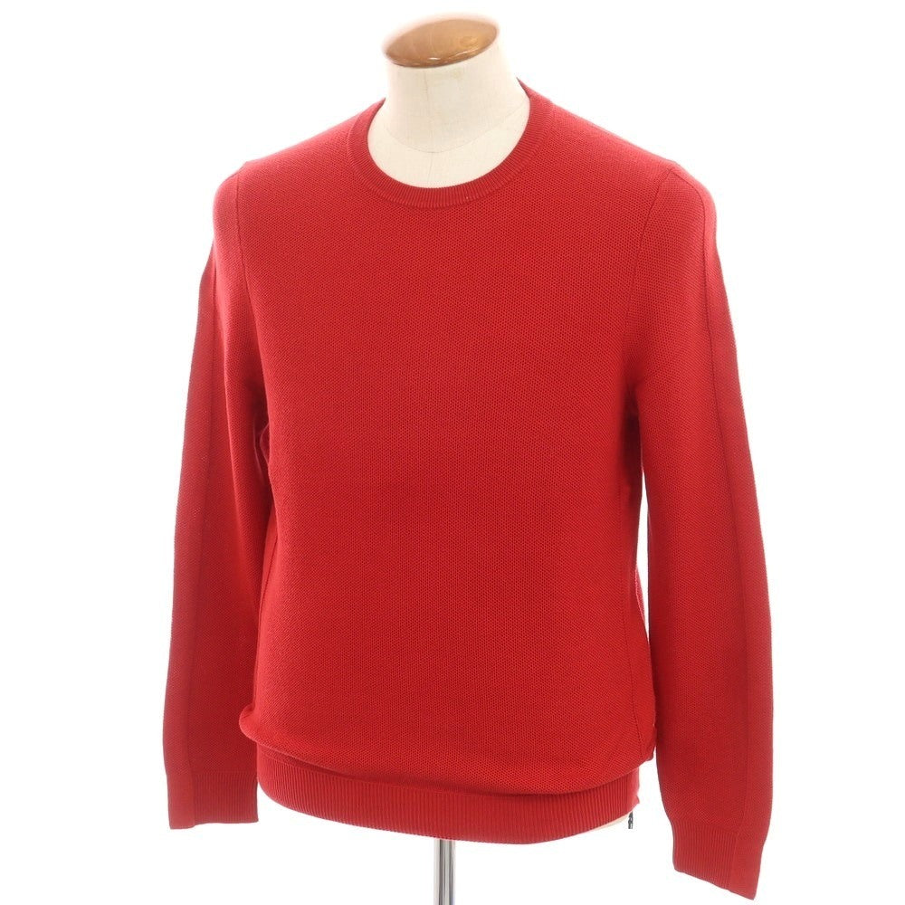 【新品】ザノーネ ZANONE コットン クルーネック プルオーバーニット レッド【 46 】【 状態ランクN 】【 メンズ 】