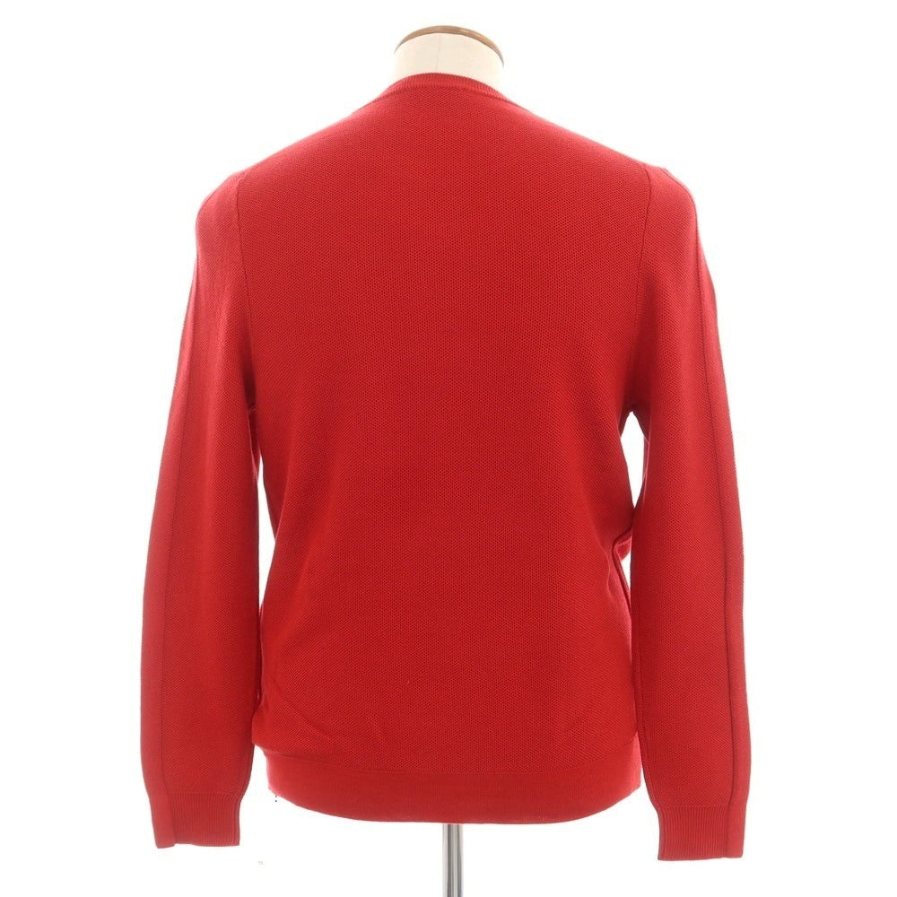 【新品】ザノーネ ZANONE コットン クルーネック プルオーバーニット レッド【 46 】【 状態ランクN 】【 メンズ 】