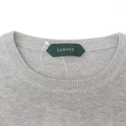【新品】ザノーネ ZANONE ハイゲージ コットン クルーネック プルオーバーニット グレー【 52 】【 状態ランクN 】【 メンズ 】
