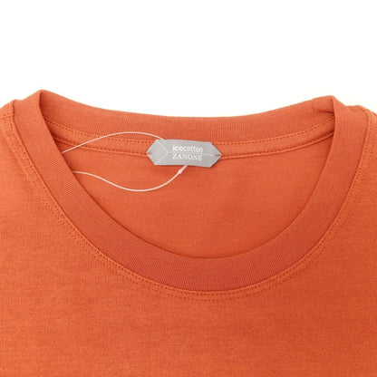 【新品】ザノーネ ZANONE アイスコットン クルーネック ポケット 長袖Ｔシャツ テラコッタ【 46 】【 状態ランクN 】【 メンズ 】