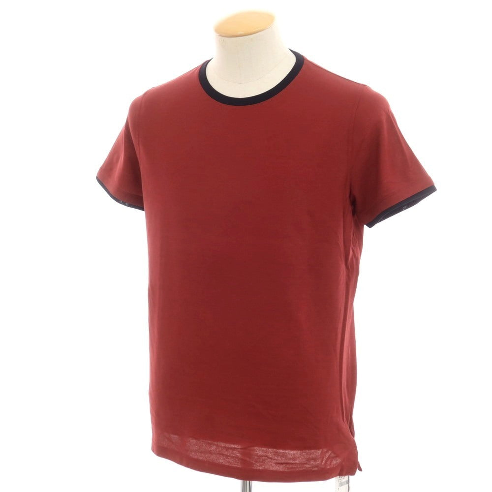 【新品】ザノーネ ZANONE アイスコットン クルーネック 半袖Ｔシャツ ダークレッドxダークネイビー【サイズ44】【 状態ランクN 】【 メンズ 】[EPD]