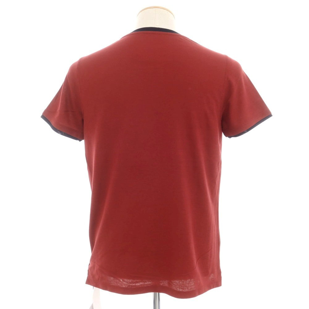 【新品】ザノーネ ZANONE アイスコットン クルーネック 半袖Ｔシャツ ダークレッドxダークネイビー【サイズ44】【 状態ランクN 】【 メンズ 】[EPD]
