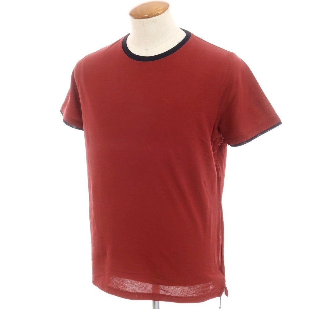 【新品】ザノーネ ZANONE アイスコットン クルーネック 半袖Ｔシャツ ダークレッドxダークネイビー【サイズ46】【 状態ランクN 】【 メンズ 】[EPD]