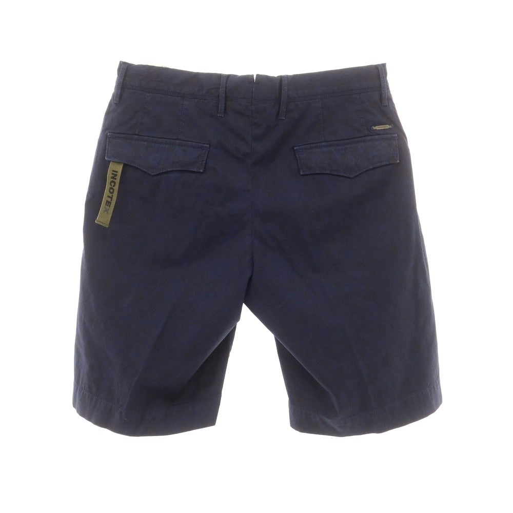 【新品】インコテックス INCOTEX ストレッチ コットン ショートパンツ ネイビー【 32 】【 状態ランクN 】【 メンズ 】