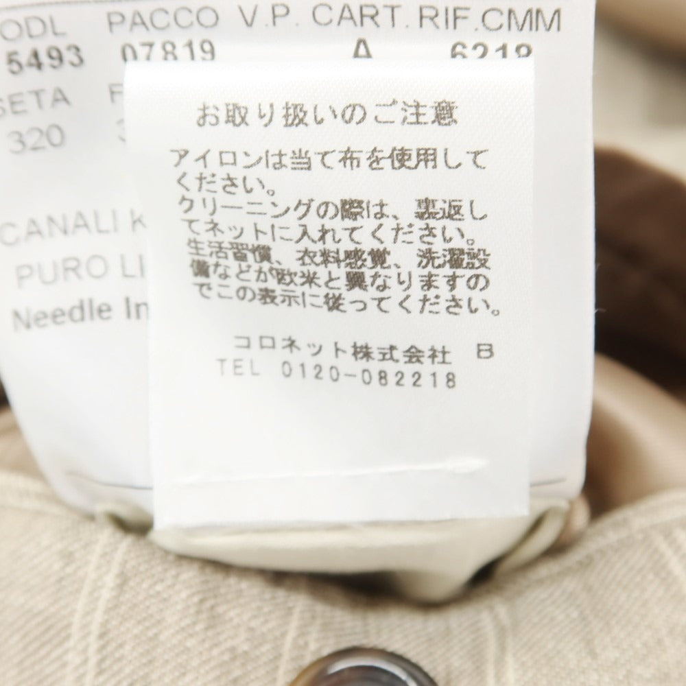 新品】カナーリ CANALI リネン ストライプ テーラードジャケット