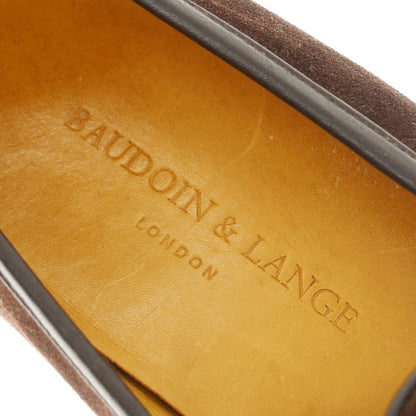 【中古】ボードインアンドランジ Baudoin &amp; Lange スエード ベルジャンシューズ ローファー ダークブラウン【 41 】【 状態ランクB 】【 メンズ 】