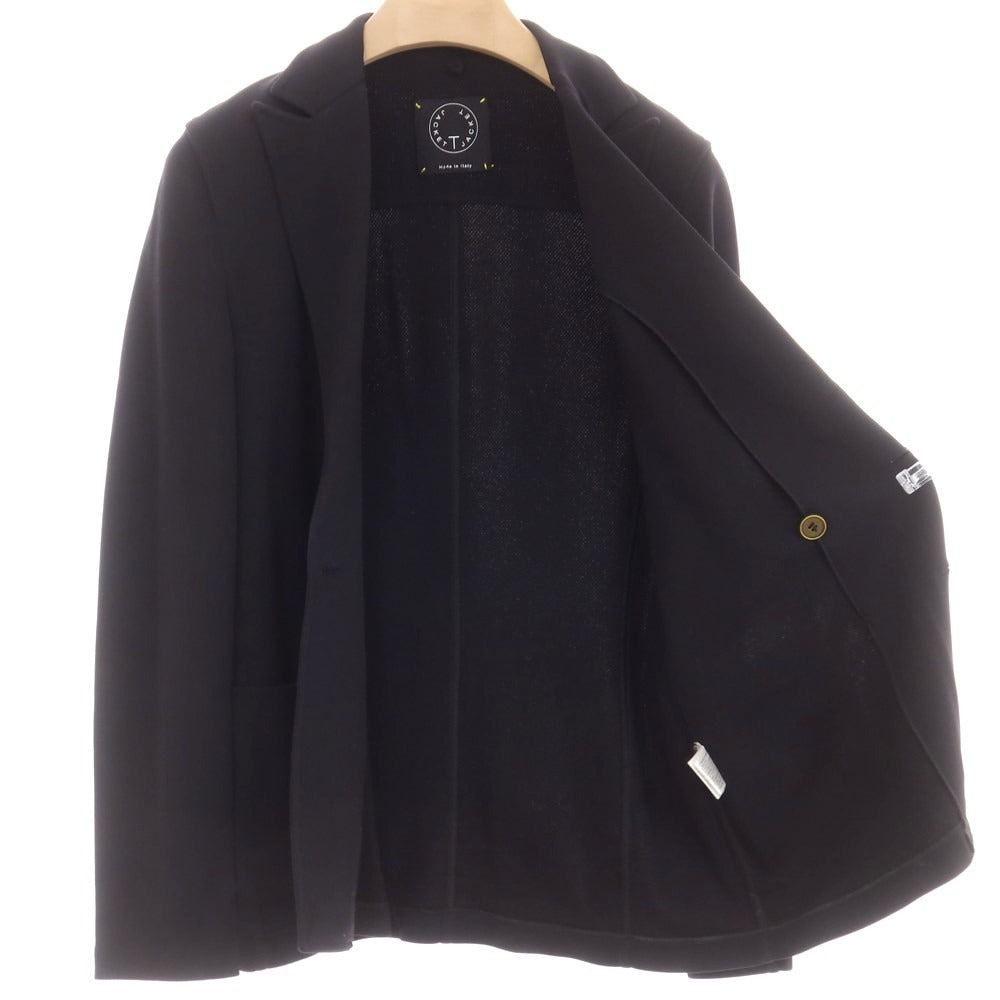 【中古】ティージャケット T-JACKET レーヨンナイロンジャージー ジャケット ブラック【 S 】【 状態ランクC 】【 メンズ 】