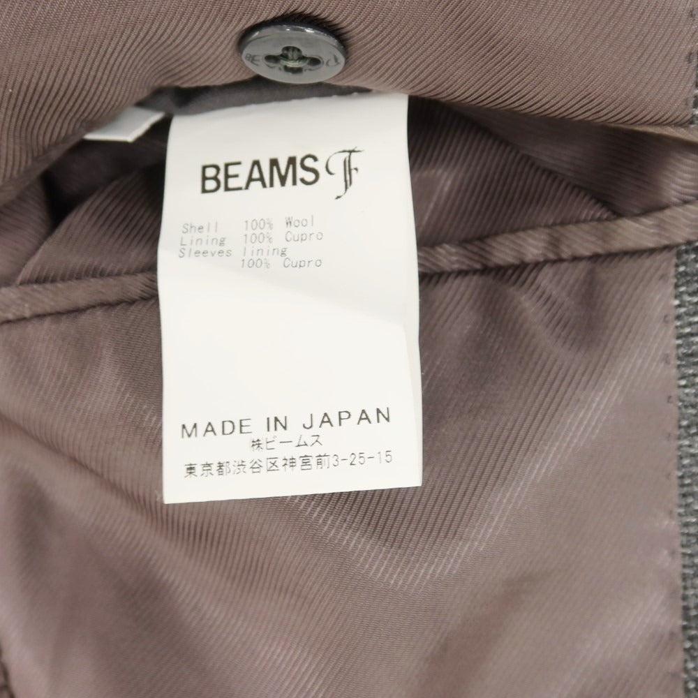 【中古】ビームスエフ BEAMS F サマーウール テーラードジャケット ダークグレー【 46 】【 状態ランクC 】【 メンズ 】