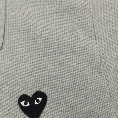 【中古】プレイコムデギャルソン PLAY COMME des GARCONS コットン 半袖ポロシャツ ライトグレー【 M 】【 状態ランクC 】【 メンズ 】