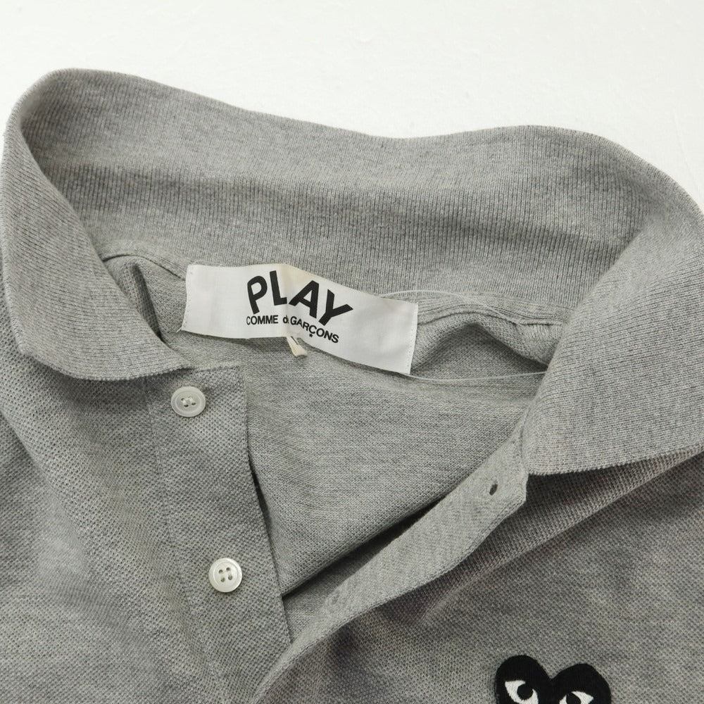 【中古】プレイコムデギャルソン PLAY COMME des GARCONS コットン 半袖ポロシャツ ライトグレー【 M 】【 状態ランクC 】【 メンズ 】