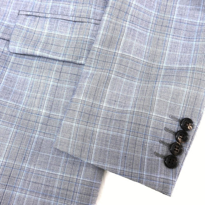 【中古】コムデギャルソン オムドゥ COMME des GARCONS HOMME DEUX 2024年春夏 ウール チェック ジャケット グレー系xブルー【 M 】【 状態ランクA 】【 メンズ 】