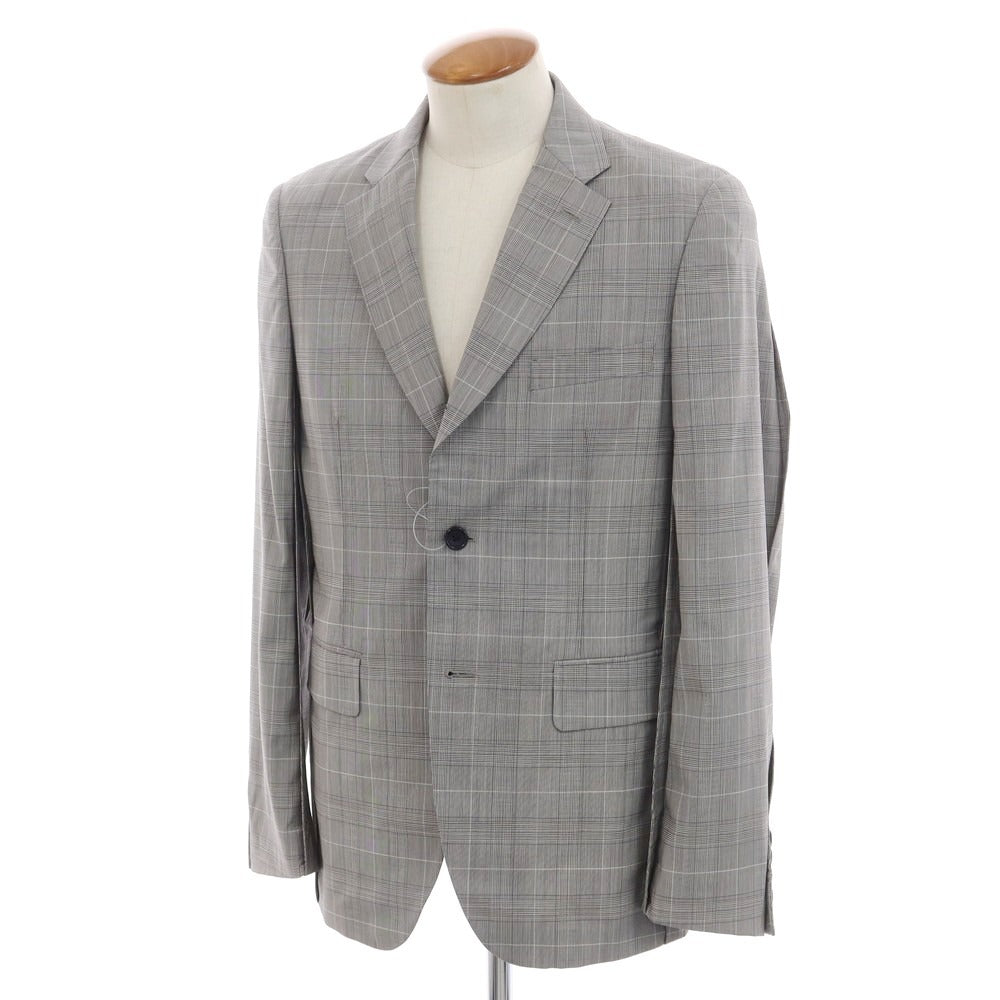 【中古】コムデギャルソン オムドゥ COMME des GARCONS HOMME DEUX 2024年春夏 ウール チェック テーラードジャケット グレー系【 M 】【 状態ランクA 】【 メンズ 】