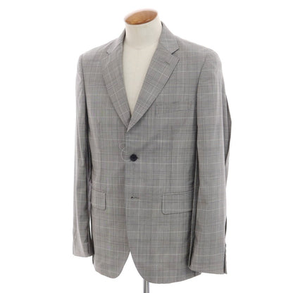 【中古】コムデギャルソン オムドゥ COMME des GARCONS HOMME DEUX 2024年春夏 ウール チェック テーラードジャケット グレー系【 M 】【 状態ランクA 】【 メンズ 】