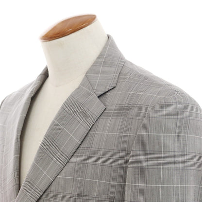 【中古】コムデギャルソン オムドゥ COMME des GARCONS HOMME DEUX 2024年春夏 ウール チェック テーラードジャケット グレー系【 M 】【 状態ランクA 】【 メンズ 】