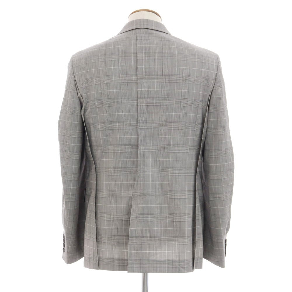 【中古】コムデギャルソン オムドゥ COMME des GARCONS HOMME DEUX 2024年春夏 ウール チェック テーラードジャケット グレー系【 M 】【 状態ランクA 】【 メンズ 】