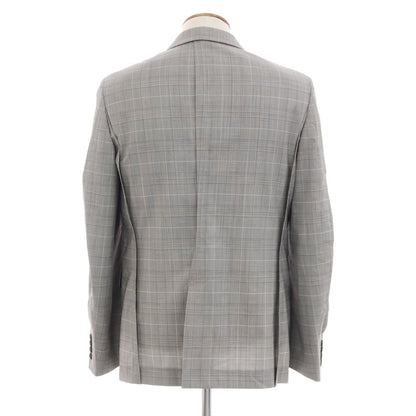 【中古】コムデギャルソン オムドゥ COMME des GARCONS HOMME DEUX 2024年春夏 ウール チェック テーラードジャケット グレー系【 M 】【 状態ランクA 】【 メンズ 】
