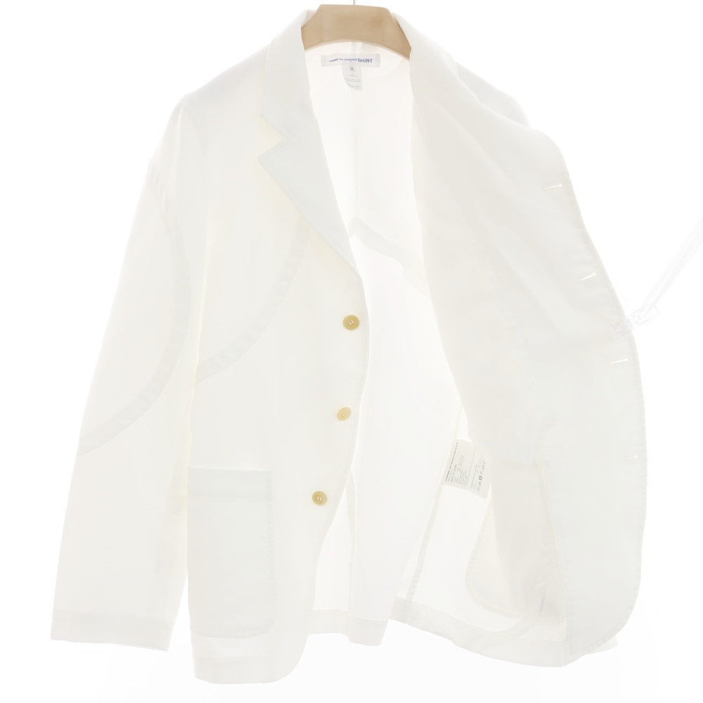 【中古】コムデギャルソンシャツ COMME des GARCONS SHIRT 2024年春夏 ポリエステル ジャケット ホワイト【 M 】【 状態ランクA 】【 メンズ 】