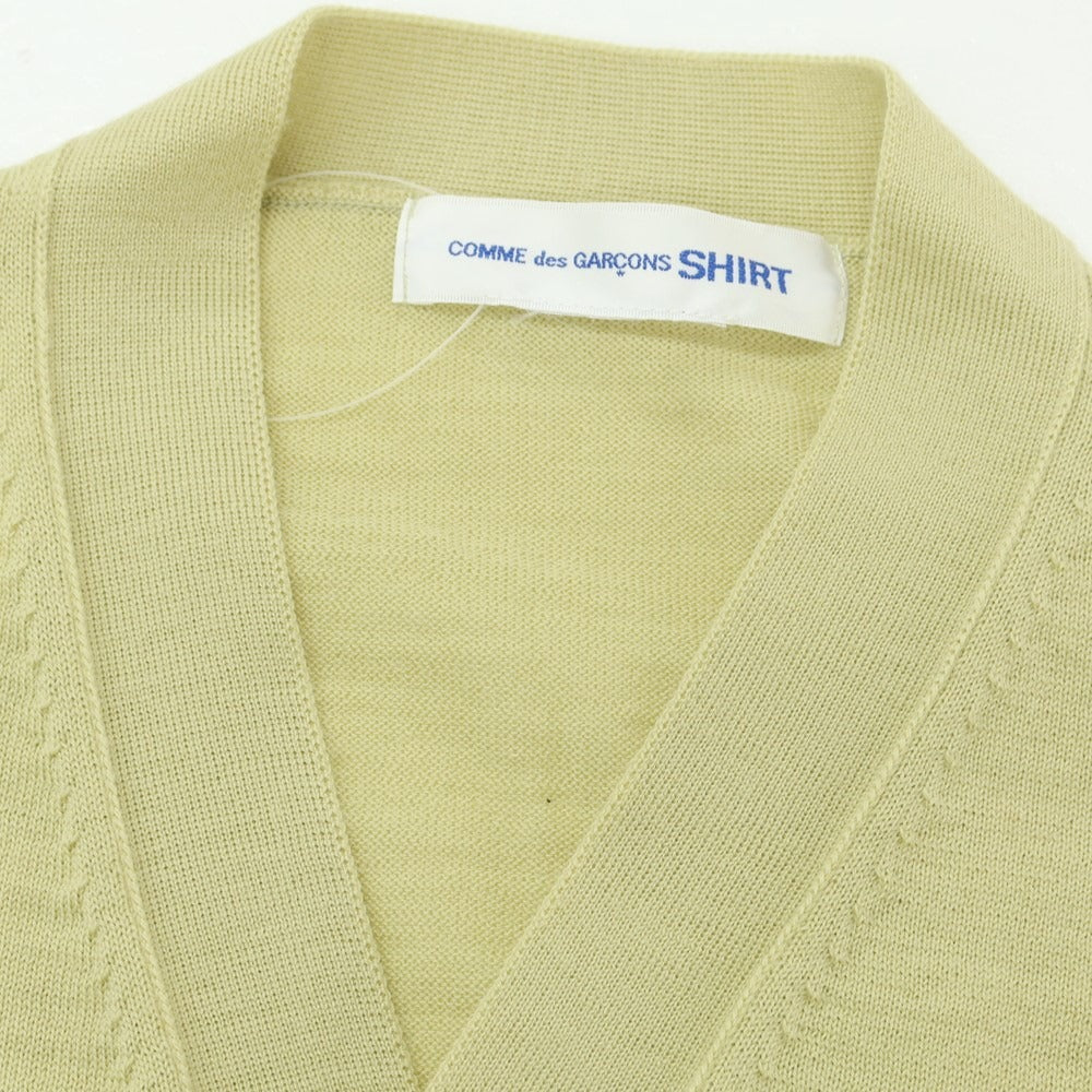 【中古】コムデギャルソンシャツ COMME des GARCONS SHIRT 2024年春夏 ハイゲージ ウール系 カーディガン ライトグリーン【 表記なし（M位） 】【 状態ランクA 】【 メンズ 】