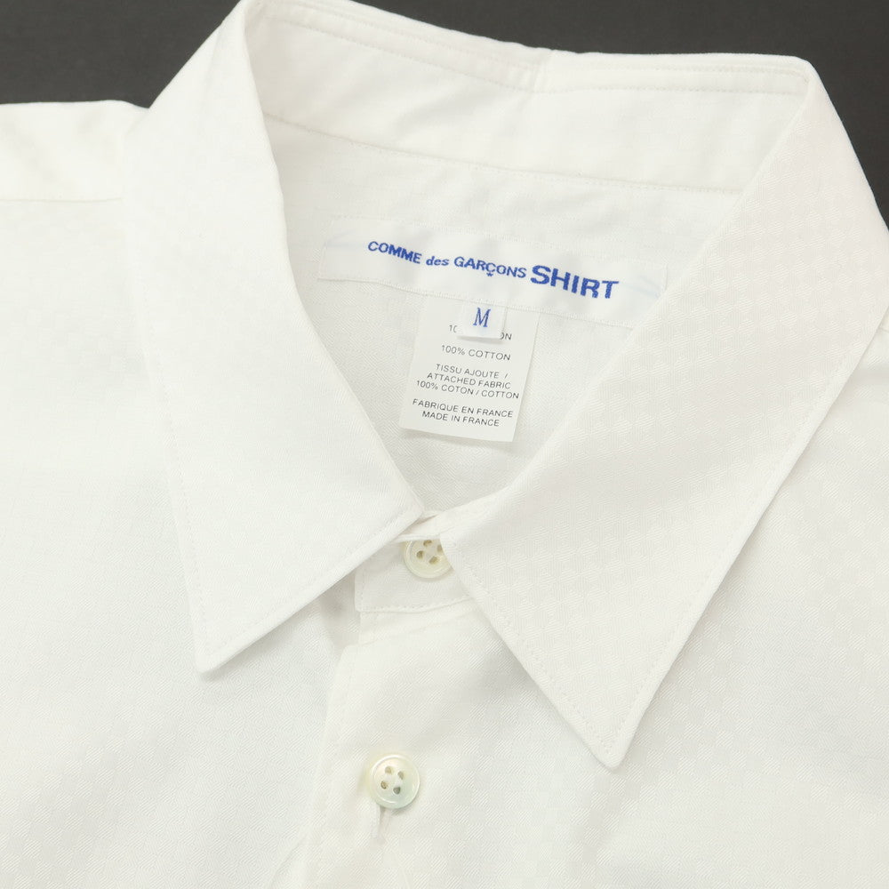 【中古】コムデギャルソンシャツ COMME des GARCONS SHIRT 2024年春夏 コットン レギュラーカラー カジュアルシャツ ホワイト【 M 】【 状態ランクA 】【 メンズ 】