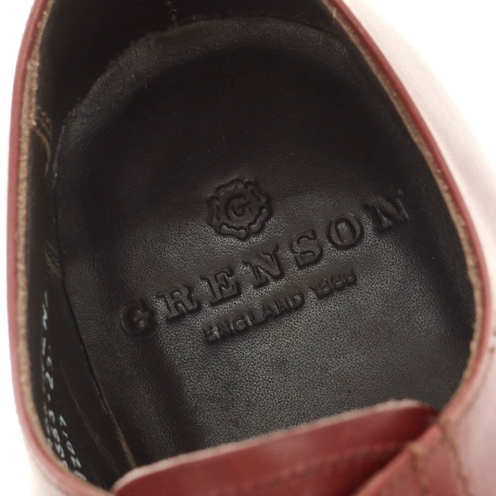 【中古】グレンソン GRENSON クォーターブローグ ドレスシューズ バーガンディ【 7 1/2E 】【 状態ランクB 】【 メンズ 】