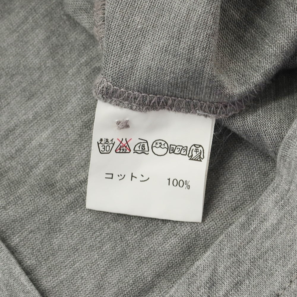 【中古】グランサッソ GRAN SASSO コットン ヘンリーネック 半袖Ｔシャツ グレー【 50 】【 状態ランクB 】【 メンズ 】