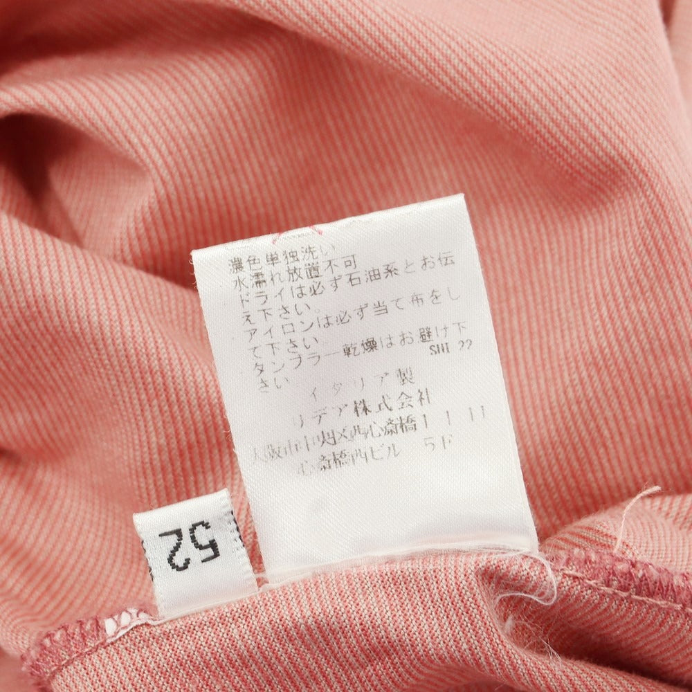 【中古】ジレリブルーニ Girelli Bruni コットン ボーダー クルーネック 半袖Ｔシャツ ピンク【 52 】【 状態ランクB 】【 メンズ 】