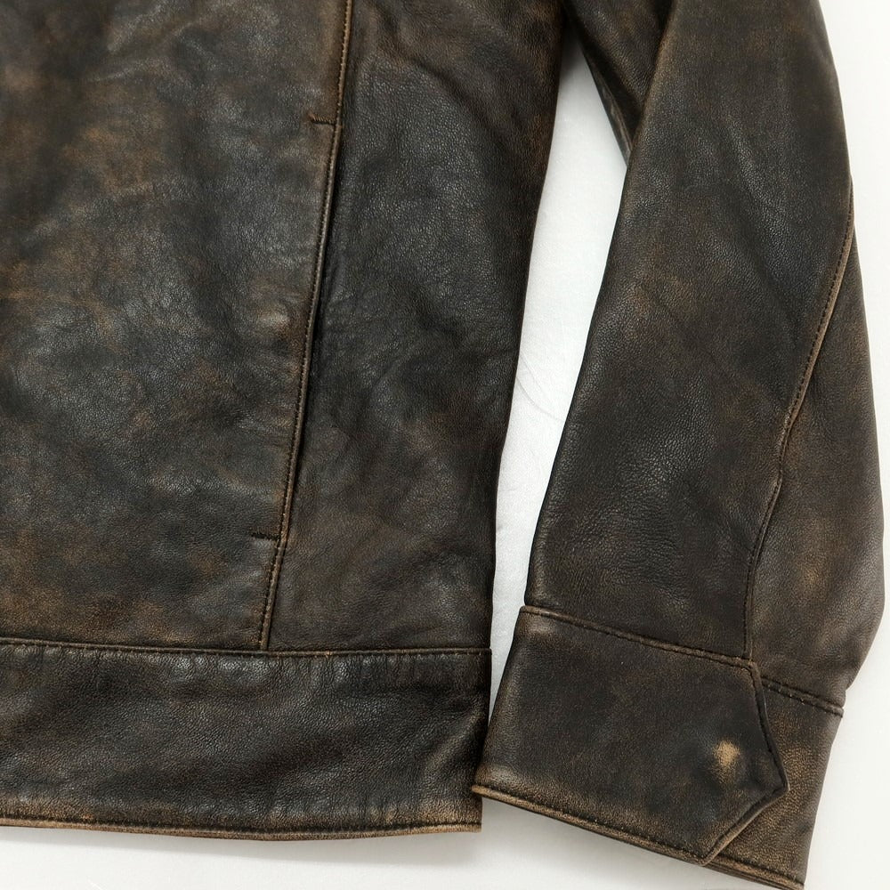 【中古】オールセインツ AllSaints シープレザー ジップアップ レザーブルゾン ブラウン【 XS 】【 状態ランクA 】【 メンズ 】
[APD]