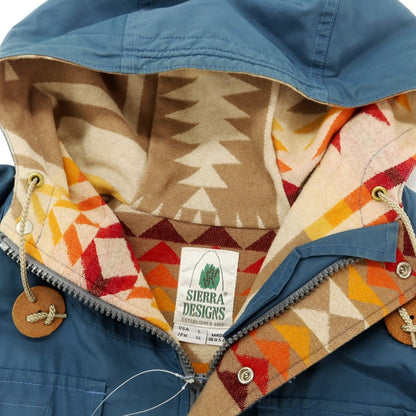 【中古】シエラデザイン SIERRA DESIGNS × PENDLETON コットンナイロン 60/40 マウンテンパーカー ライトブルー【 XL 】【 状態ランクD 】【 メンズ 】