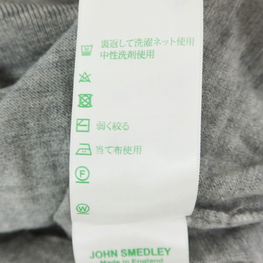 【中古】ジョンスメドレー JOHN SMEDLEY BEAMS F別注 ウール Vネック プルオーバーニット ライトグレー【 L 】【 状態ランクB 】【 メンズ 】