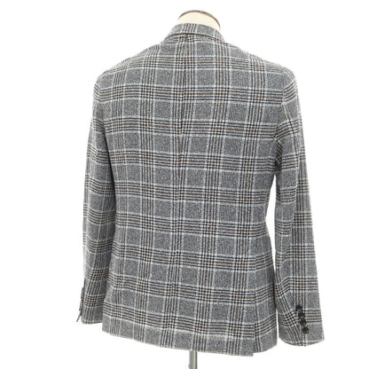 【中古】サルトリア ラトレ SARTORIA LATORRE レーヨンコットンナイロン チェック ジャケット ネイビーxホワイト【 50 】【 状態ランクB 】【 メンズ 】