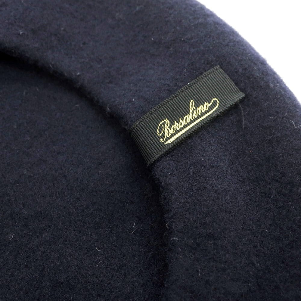 【中古】ボルサリーノ Borsalino ウール ベレー帽 帽子 ダークネイビー【 状態ランクB 】【 メンズ 】