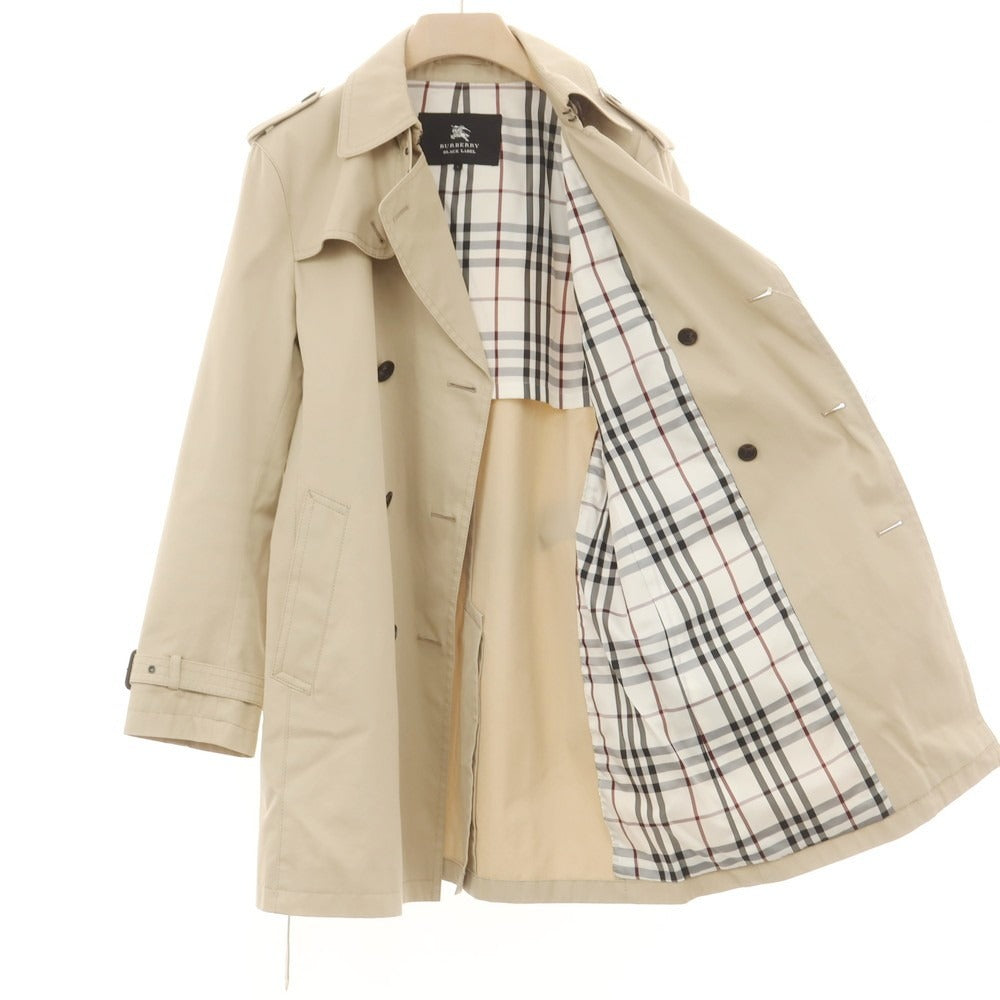 【中古】バーバリーブラックレーベル BURBERRY BLACK LABEL ツイルコットン トレンチコート ベージュ【 L 】【 状態ランクC 】【 メンズ 】