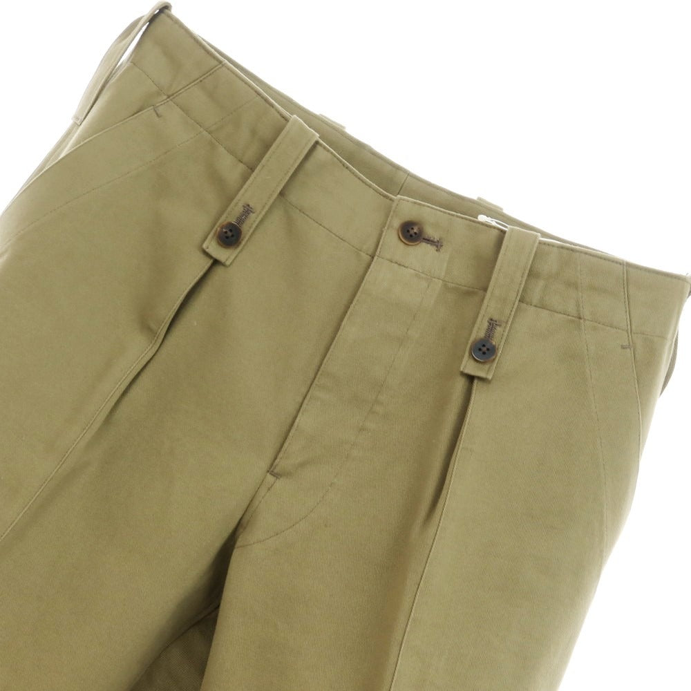 【中古】イガラシトラウザーズ 五十嵐 IGARASHI TROUSERS コットン カーゴパンツ カーキ【サイズオーダー品（44位）】【KAK】【S/S/A/W】【状態ランクB】【メンズ】