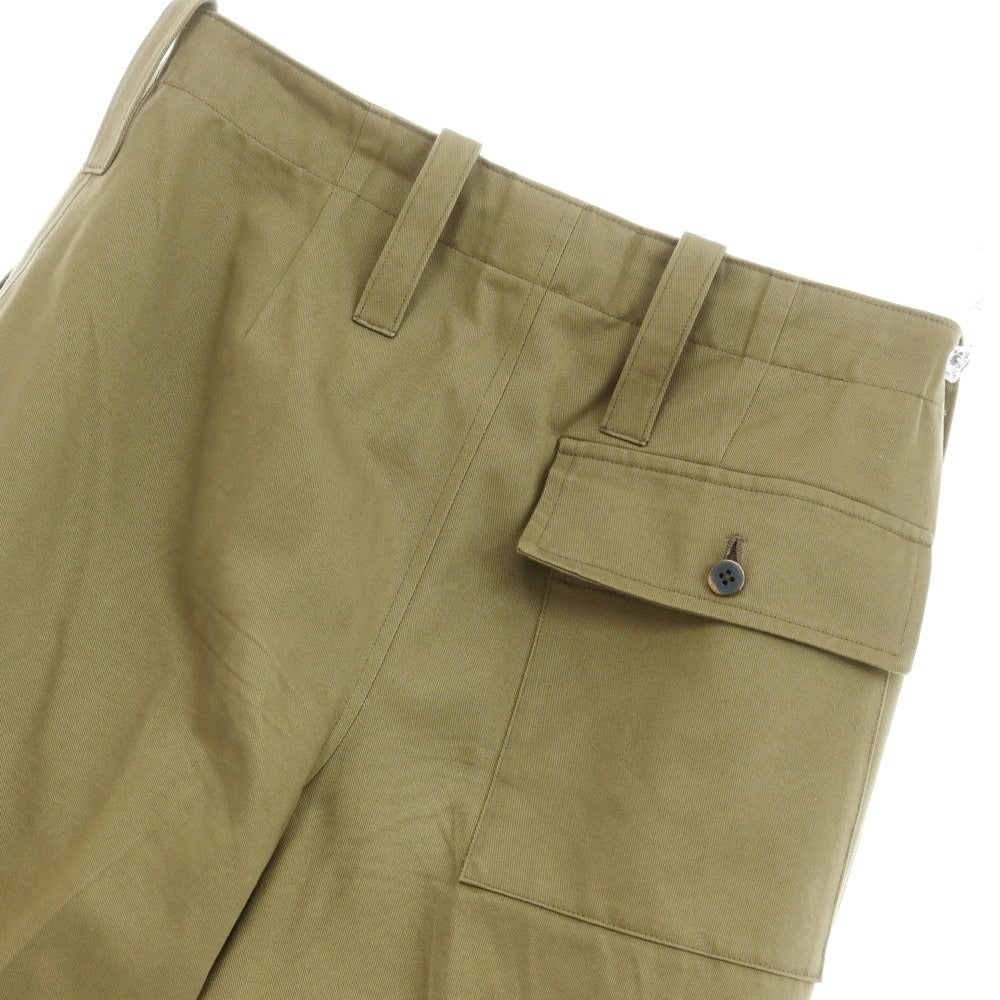 【中古】イガラシトラウザーズ 五十嵐 IGARASHI TROUSERS コットン カーゴパンツ カーキ【サイズオーダー品（44位）】【KAK】【S/S/A/W】【状態ランクB】【メンズ】