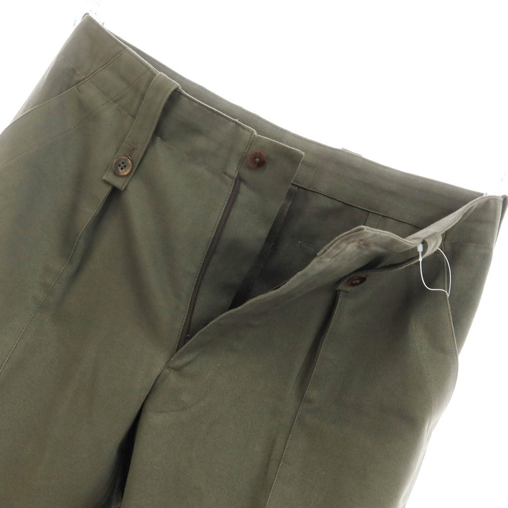 【中古】イガラシトラウザーズ 五十嵐 IGARASHI TROUSERS コットン カーゴパンツ ダークカーキ【サイズオーダー品（44位）】【KAK】【S/S/A/W】【状態ランクB】【メンズ】