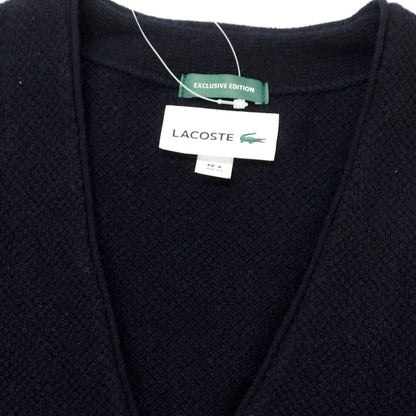 【中古】ラコステ LACOSTE ミドルゲージ ウール カーディガン ダークネイビー【 4 】【 状態ランクB 】【 メンズ 】