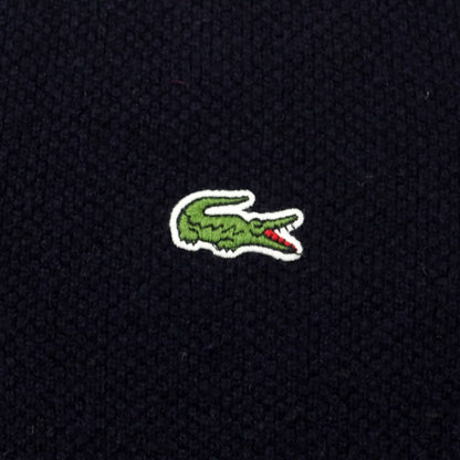 【中古】ラコステ LACOSTE ミドルゲージ ウール カーディガン ダークネイビー【 4 】【 状態ランクB 】【 メンズ 】