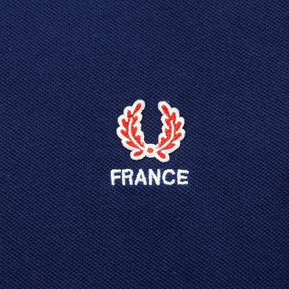 【中古】フレッドペリー FRED PERRY 鹿の子コットン 半袖ポロシャツ ネイビーxレッド【 M 】【 状態ランクB 】【 メンズ 】