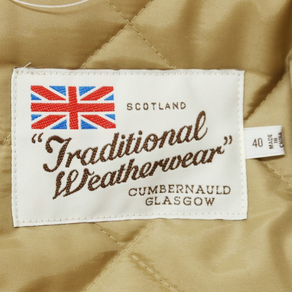 【中古】トラディショナルウェザーウェア Traditional Weatherwear ポリエステル キルティングブルゾン ベージュ【 40 】【 状態ランクA 】【 メンズ 】